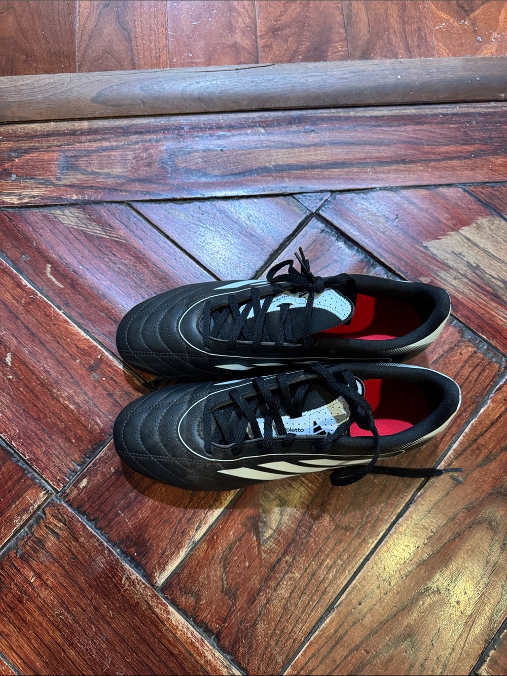 adidas Black and White Men's Athletic Soccer Shoes